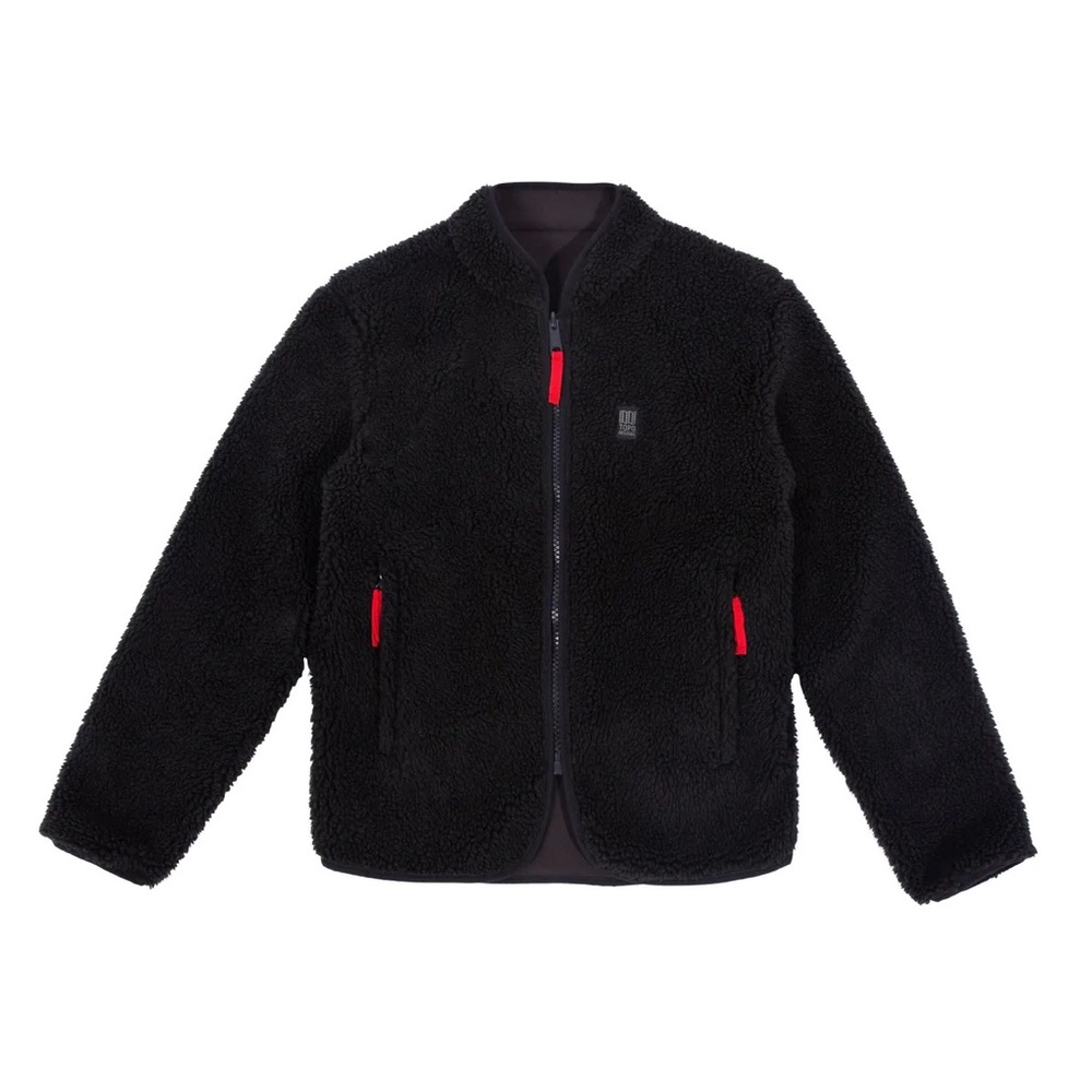 Black Topo Designs Women’s Sherpa Cropped Jacket - Reversible